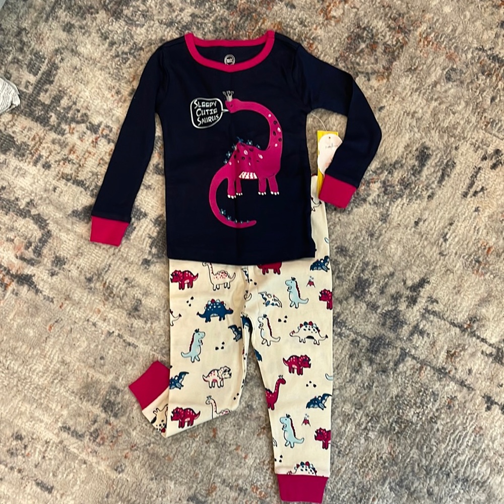 Baby girl cute dinosaur pajama set!